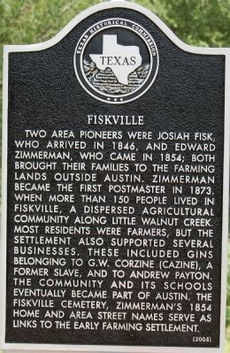 Fiskville Marker image. Click for full size.
