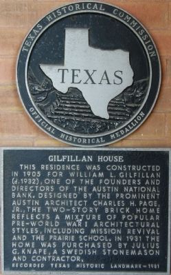 Gilfillan House Marker image. Click for full size.