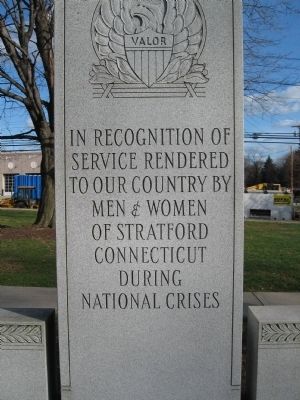 Stratford Veterans Monument. Click for full size. Stratford Veterans Monument image. Click for full size.
