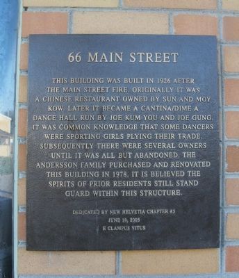 66 Main Street Marker image. Click for full size.