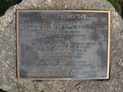 Boothe Homestead Marker. Click for full size. Boothe Homestead Marker image. Click for full size.
