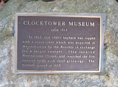 Clocktower Museum Marker. Click for full size. Clocktower Museum Marker image. Click for full size.