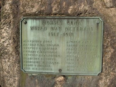 Nichols, Conn. World War Veterans Memorial image. Click for full size.