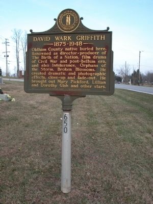 DAVID WARK GRIFFITH Marker image. Click for full size.