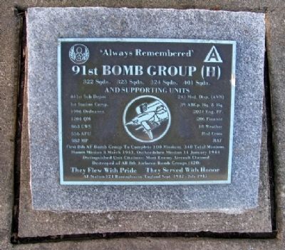 91st Bomb Group (H) Marker. Click for full size. 91st Bomb Group (H) Marker image. Click for full size.