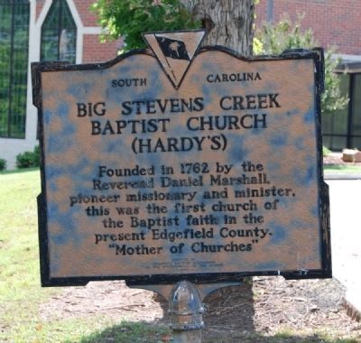 Big Stevens Creek Baptist Church (Hardy's) Marker. Click for full size. Big Stevens Creek Baptist Church (Hardy's) Marker image. Click for full size.
