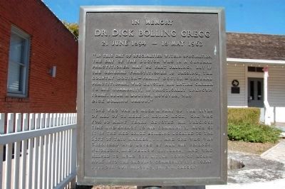 Dr. Dick Bolling Gregg Memorial Marker image. Click for full size.