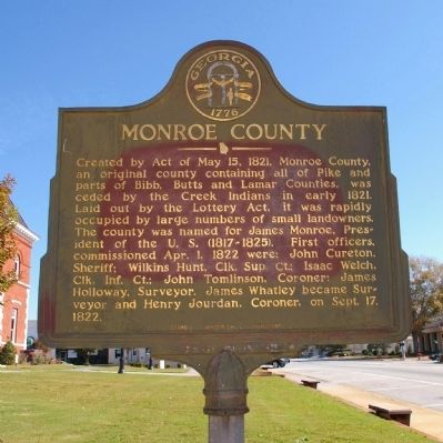 Monroe County Marker image. Click for full size.