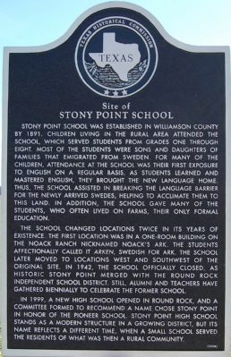 Site of Stony Point School Marker image. Click for full size.