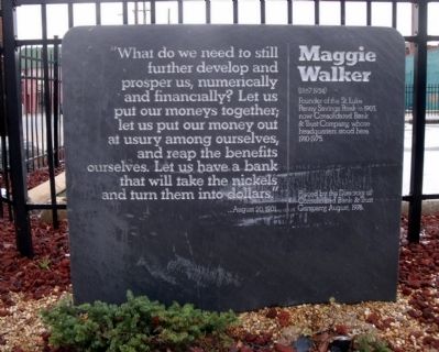 Maggie Walker Marker. Click for full size. Maggie Walker Marker image. Click for full size.