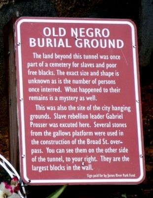Old Negro Burial Ground Marker image. Click for full size.