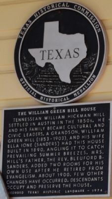 The William Green Hill House Marker. Click for full size. The William Green Hill House Marker image. Click for full size.