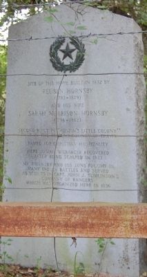 Site of Home of Reuben Hornsby Marker. Click for full size. Site of Home of Reuben Hornsby Marker image. Click for full size.