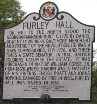 Furley Hall Marker. Click for full size. Furley Hall Marker image. Click for full size.