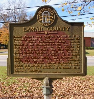 Lamar County Marker. Click for full size. Lamar County Marker image. Click for full size.
