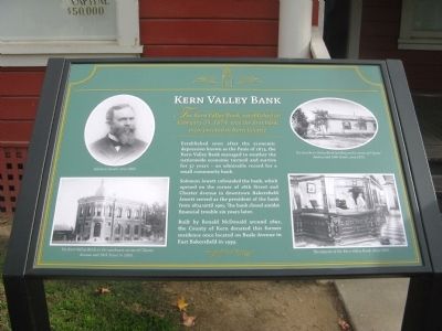 Kern Valley Bank Marker image. Click for full size.