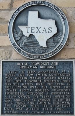Hotel Provident and Heierman Building Marker image. Click for full size.