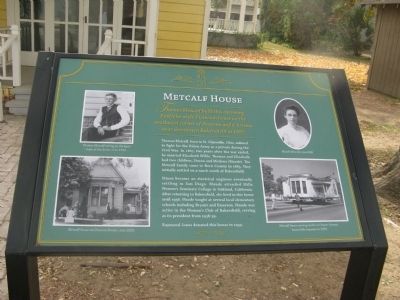 Metcalf House Marker. Click for full size. Metcalf House Marker image. Click for full size.