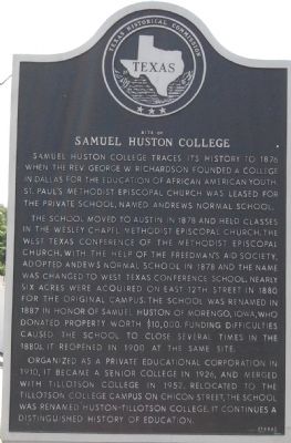 Site of Samuel Huston College Marker image. Click for full size.