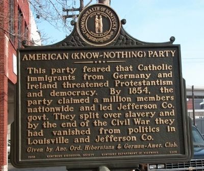 American (Know-Nothing) Party Marker image. Click for full size.