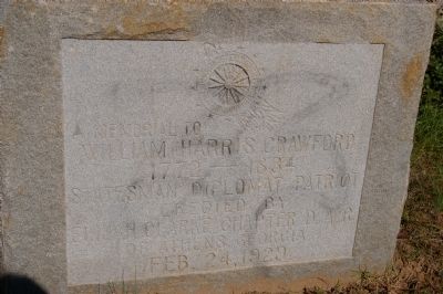 A Memorial to William Harris Crawford Marker image. Click for full size.