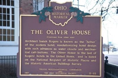 The Oliver House Marker. Click for full size. The Oliver House Marker image. Click for full size.