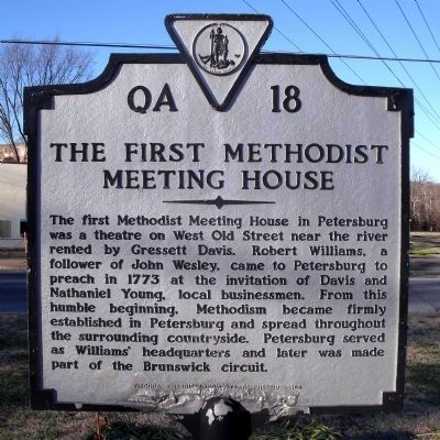 The First Methodist Meeting House Marker. Click for full size. The First Methodist Meeting House Marker image. Click for full size.