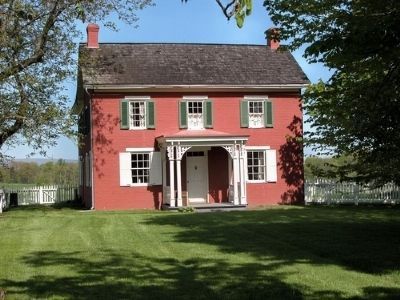 The Sherfy farm house, mentioned on the Michigan Sharpshooters Marker image. Click for full size.