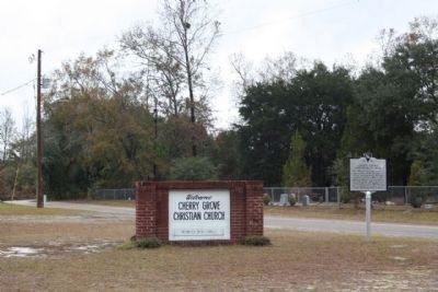Cherry Grove Christian Church Marker looking north along Cherry Grove Road image. Click for full size.