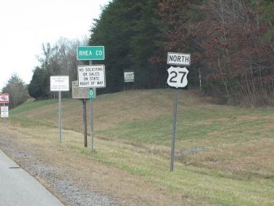 Rhea County / Hamilton County Marker. Click for full size. Rhea County / Hamilton County Marker image. Click for full size.