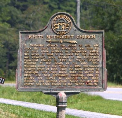 White Methodist Church Marker image. Click for full size.