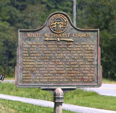 White Methodist Church Marker image. Click for full size.