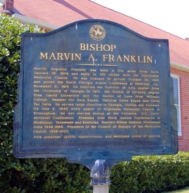 Bishop Marvin A. Franklin Marker image. Click for full size.