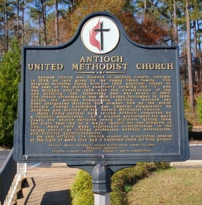 Antioch United Methodist Church Marker image. Click for full size.