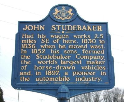John Studebaker Marker image. Click for full size.