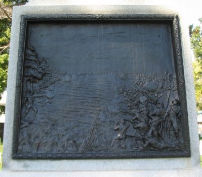 Relief on Front of Monument. Click for full size. Relief on Front of Monument image. Click for full size.