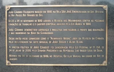 Joo Cndido Felisberto Memorial - Marker Panel 1 image. Click for full size.