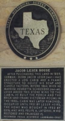 Jacob Leser House Marker image. Click for full size.