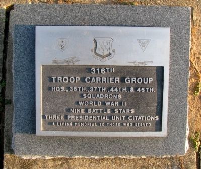 316th Troop Carrier Group Marker image. Click for full size.
