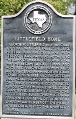 Littlefield Home Marker image. Click for full size.