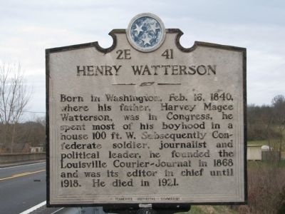 Henry Watterson Marker. Click for full size. Henry Watterson Marker image. Click for full size.