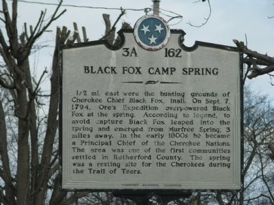 Black Fox Camp Spring Marker image. Click for full size.