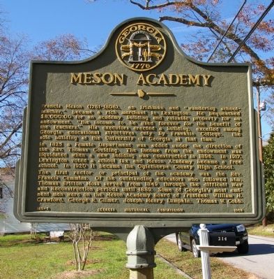 Meson Academy Marker. Click for full size. Meson Academy Marker image. Click for full size.
