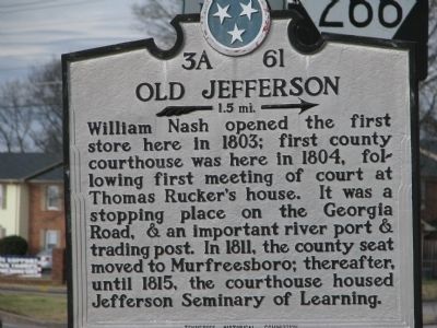 Old Jefferson Marker image. Click for full size.