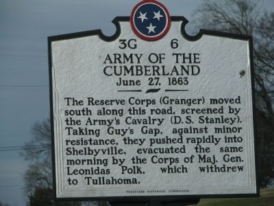 Army of the Cumberland Marker. Click for full size. Army of the Cumberland Marker image. Click for full size.
