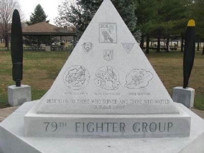 79th Fighter Group Memorial West Face (front). Click for full size. 79th Fighter Group Memorial West Face (front) image. Click for full size.