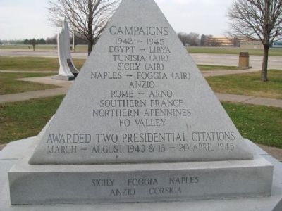 79th Fighter Group Memorial East Face (back). Click for full size. 79th Fighter Group Memorial East Face (back) image. Click for full size.