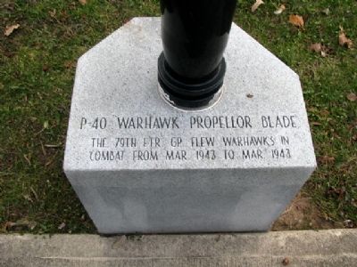 79th Fighter Group Memorial P-40 Propeller Marker. Click for full size. 79th Fighter Group Memorial P-40 Propeller Marker image. Click for full size.