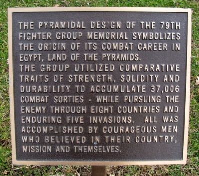 79th Fighter Group Memorial Marker image. Click for full size.
