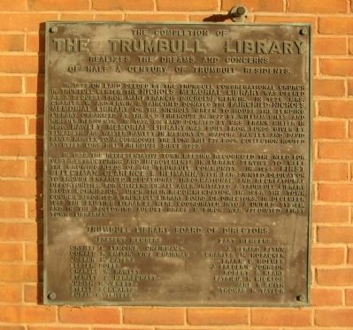 The Trumbull Library Marker image. Click for full size.